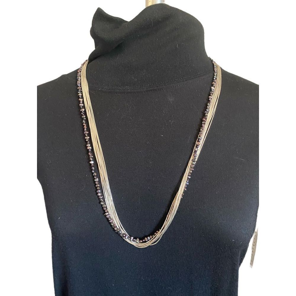 Liquid Silver Heishi pearl necklace